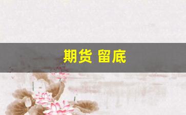 期货 留底(期货留底资金什么意思)_https://www.xzdzcjx.com_科创板_第1张